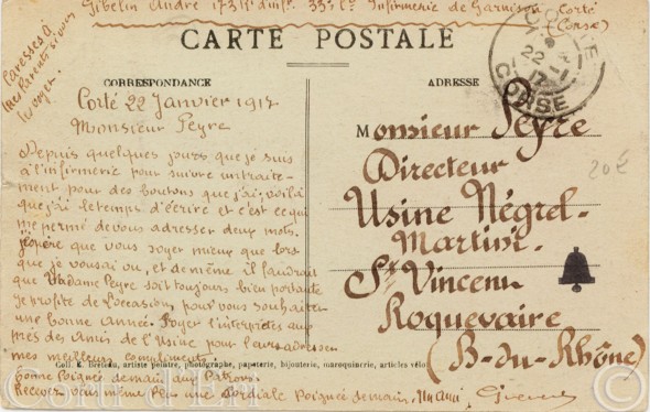 Texte de Vue générale de la garnison - Janvier 1917